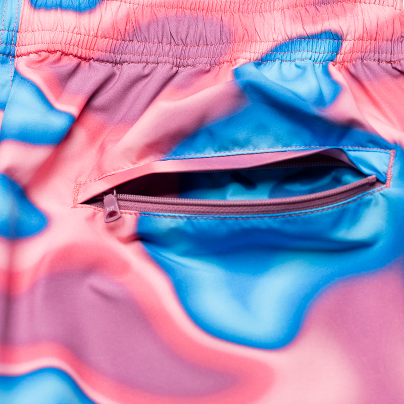 A Bathing Ape Liquid Camo One Point Beach Shorts - Pink