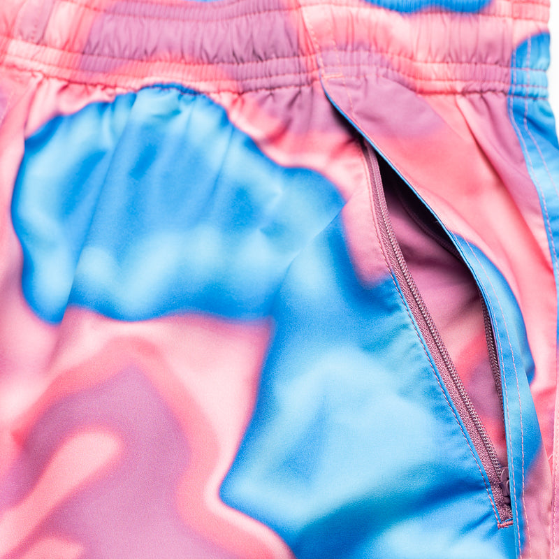 A Bathing Ape Liquid Camo One Point Beach Shorts - Pink