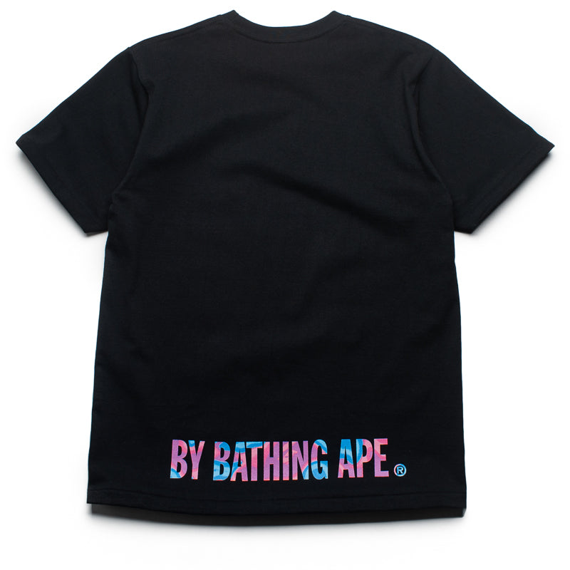 A Bathing Ape Liquid Camo Ape Face Sta Tee - Black/Pink