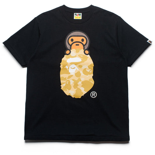 A Bathing Ape Color Camo Milo On Head Tee - Black/Yellow