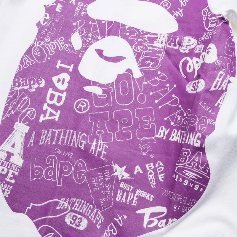 A Bathing Ape Comic Art Tee - White/Purple