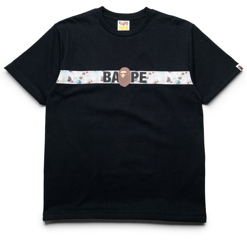 A Bathing Ape Floral Camo Tape Tee - Black