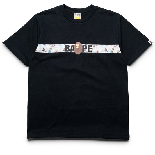 A Bathing Ape Floral Camo Tape Tee - Black