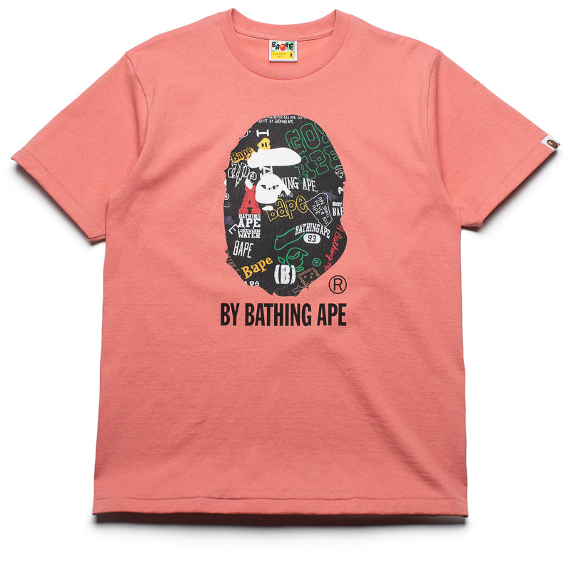 A Bathing Ape Hand Draw Pattern Tee - Pink