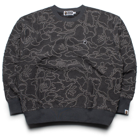 A Bathing Ape Line Camo Jacquard Crewneck - Black