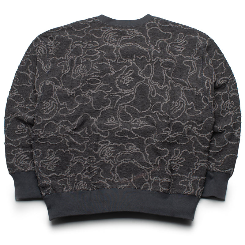 A Bathing Ape Line Camo Jacquard Crewneck - Black