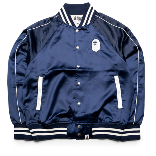 A Bathing Ape Nylon Varsity Jacket - Navy