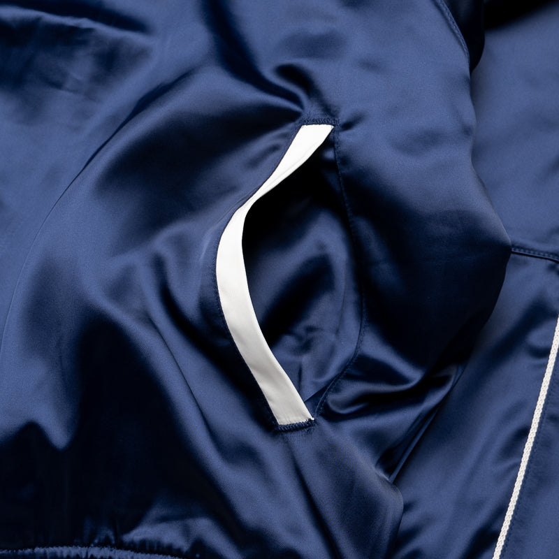 A Bathing Ape Nylon Varsity Jacket - Navy