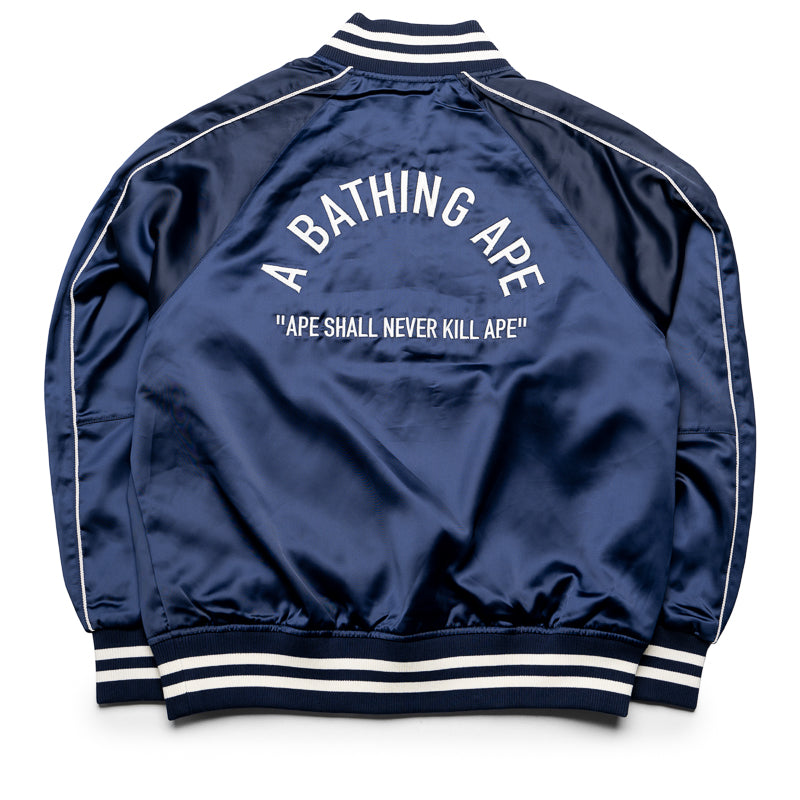 A Bathing Ape Nylon Varsity Jacket - Navy