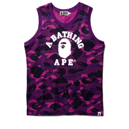 A Bathing Ape Camo College Tank Top - Purple