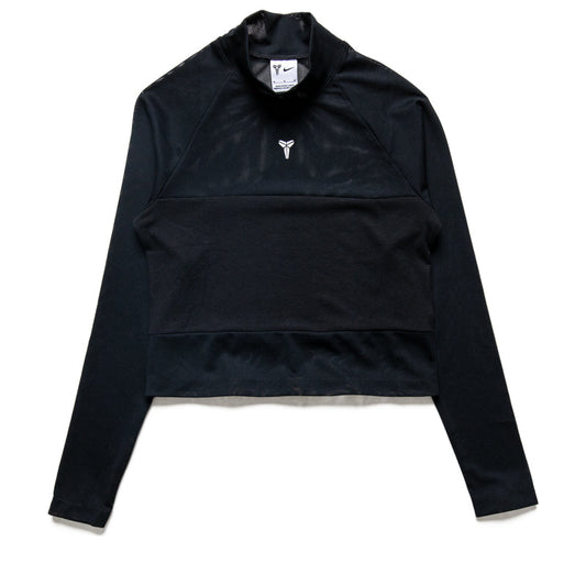 Women's Nike Kobe Long-Sleeve Cropped Top - Black/White